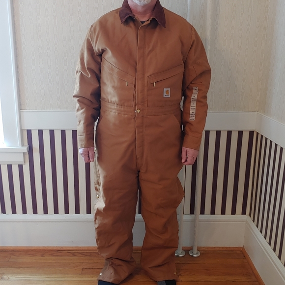 🚫SOLD🚫 NWT Carhartt Men's Duck Coveralls Brown - Picture 5 of 16